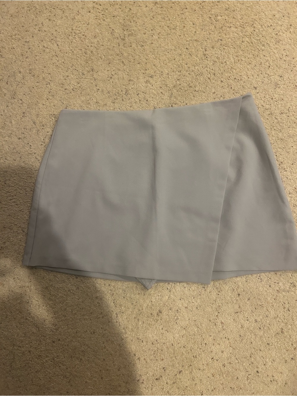 Gray Abercrombie & Fitch Side Split Wrap Around Mini Skirt with Shorts Attached